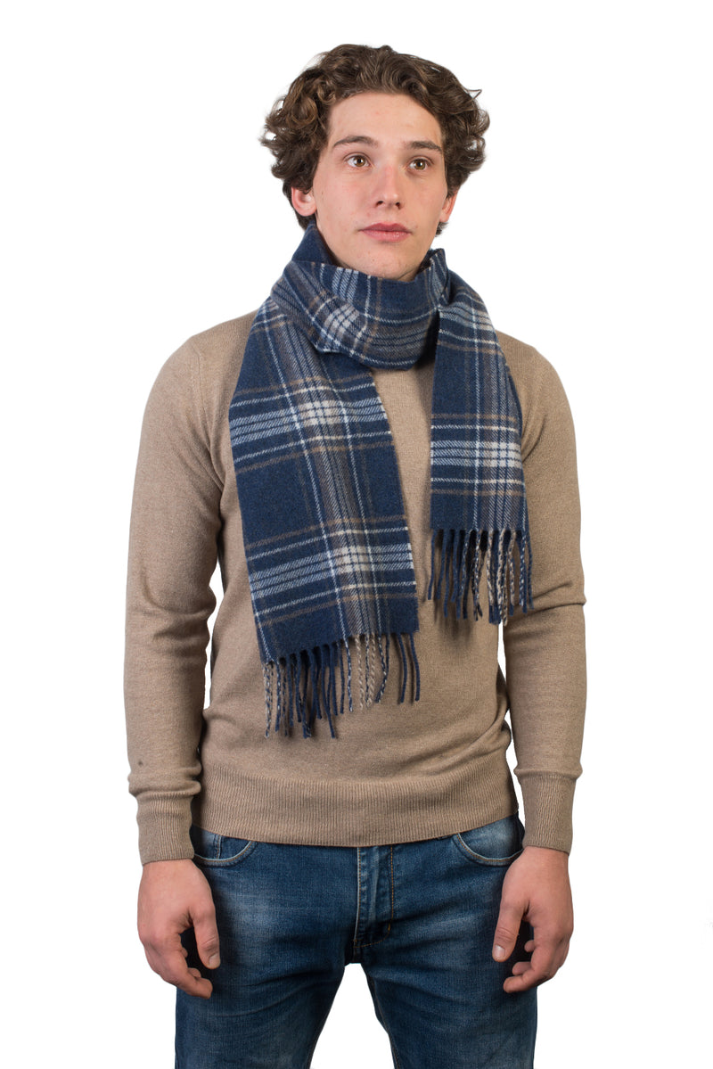 Tartan Wool and Cashmere Scarf | Dalle Piane Cashmere