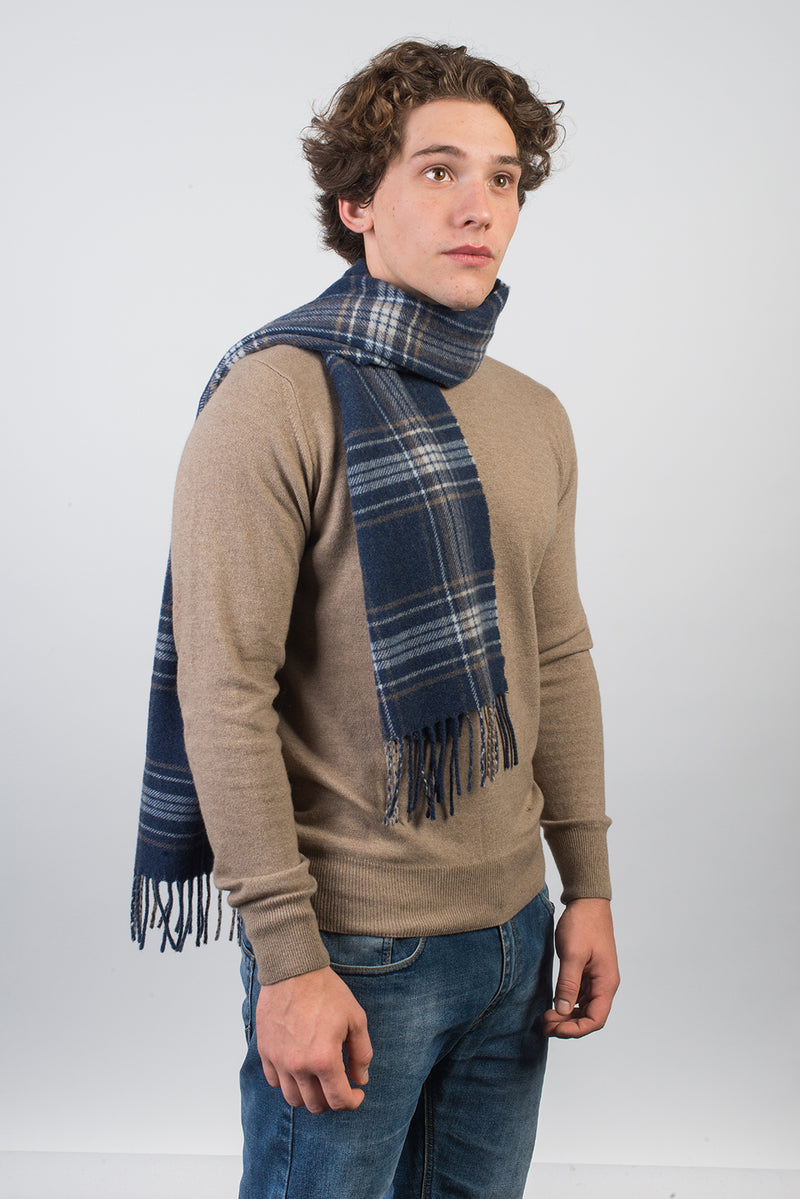 Tartan Wool and Cashmere Scarf | Dalle Piane Cashmere