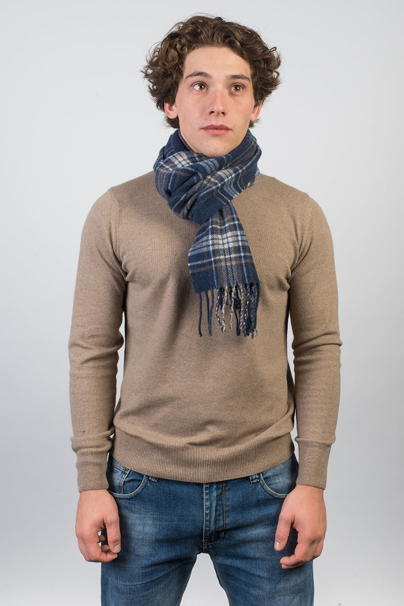 Tartan Wool and Cashmere Scarf | Dalle Piane Cashmere