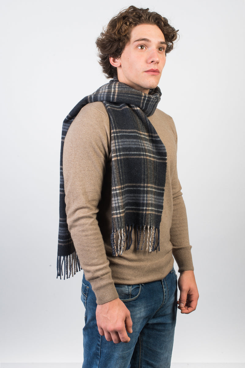 Tartan Wool and Cashmere Scarf | Dalle Piane Cashmere