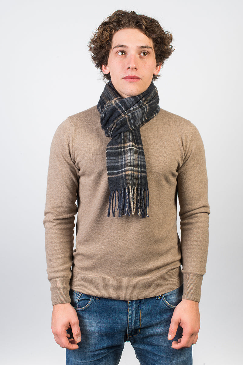 Tartan Wool and Cashmere Scarf | Dalle Piane Cashmere