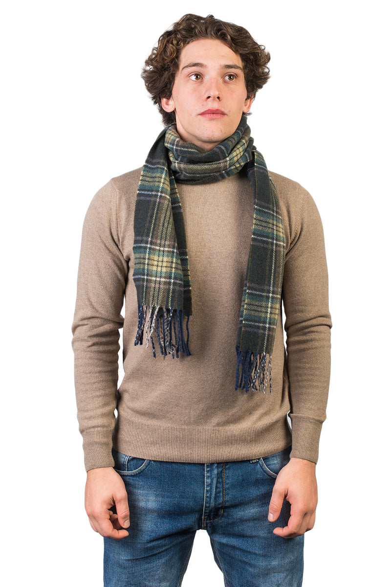 Tartan Wool and Cashmere Scarf | Dalle Piane Cashmere