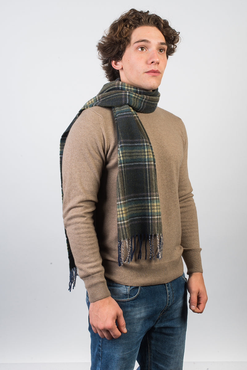Tartan Wool and Cashmere Scarf | Dalle Piane Cashmere