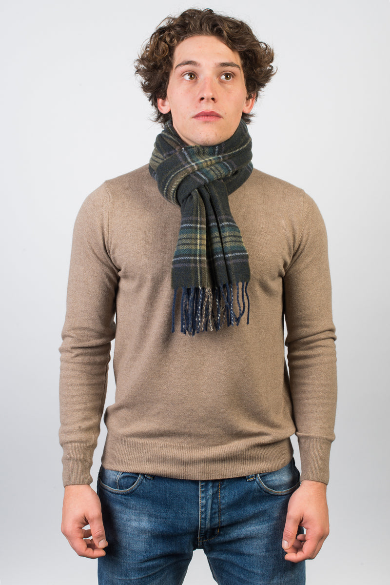Tartan Wool and Cashmere Scarf | Dalle Piane Cashmere
