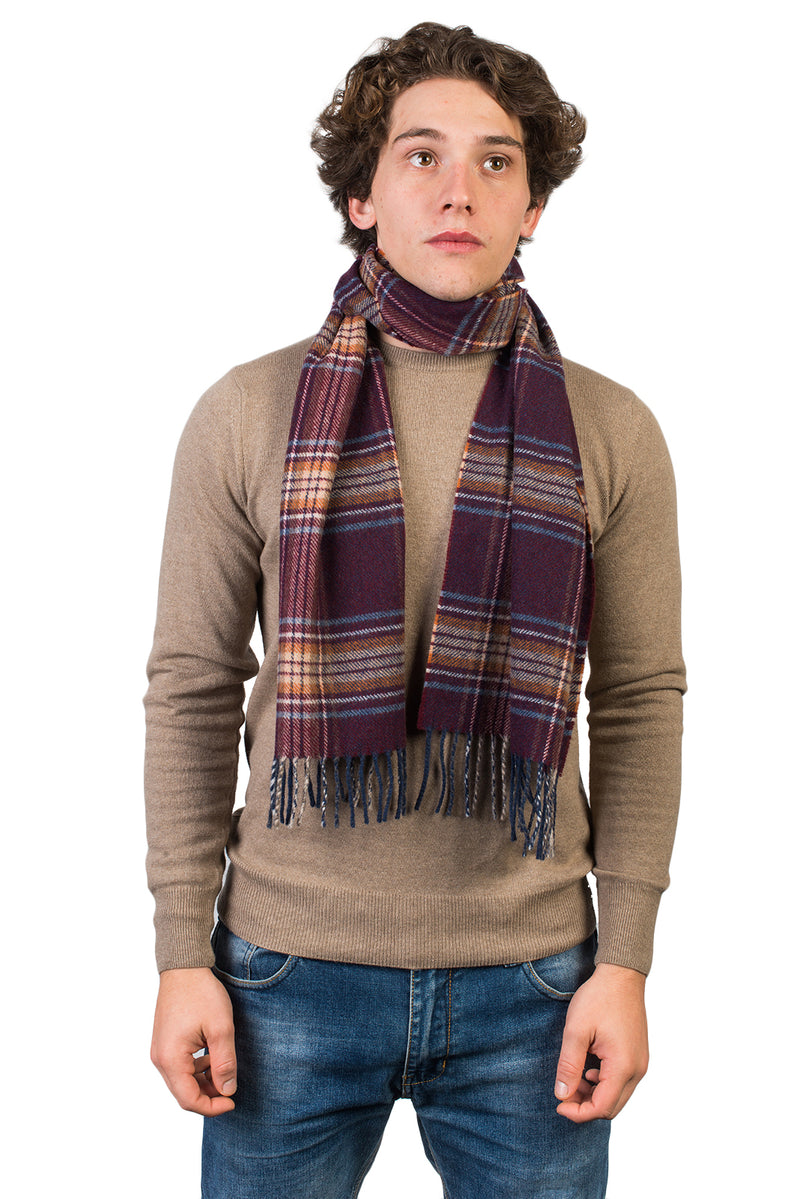 Tartan Wool and Cashmere Scarf | Dalle Piane Cashmere