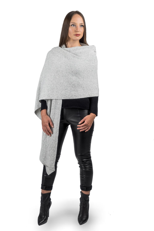 Cashmere blend braided stole | Dalle Piane Cashmere