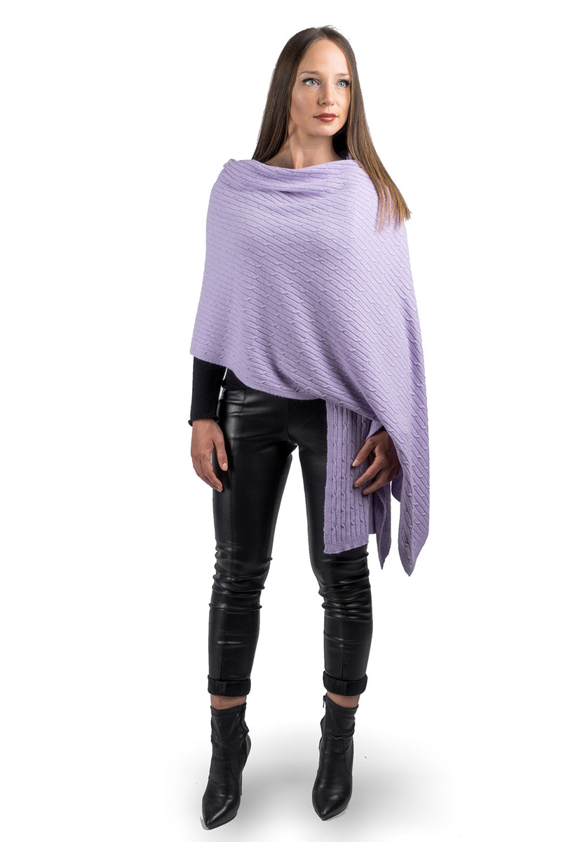 Cashmere blend braided stole | Dalle Piane Cashmere