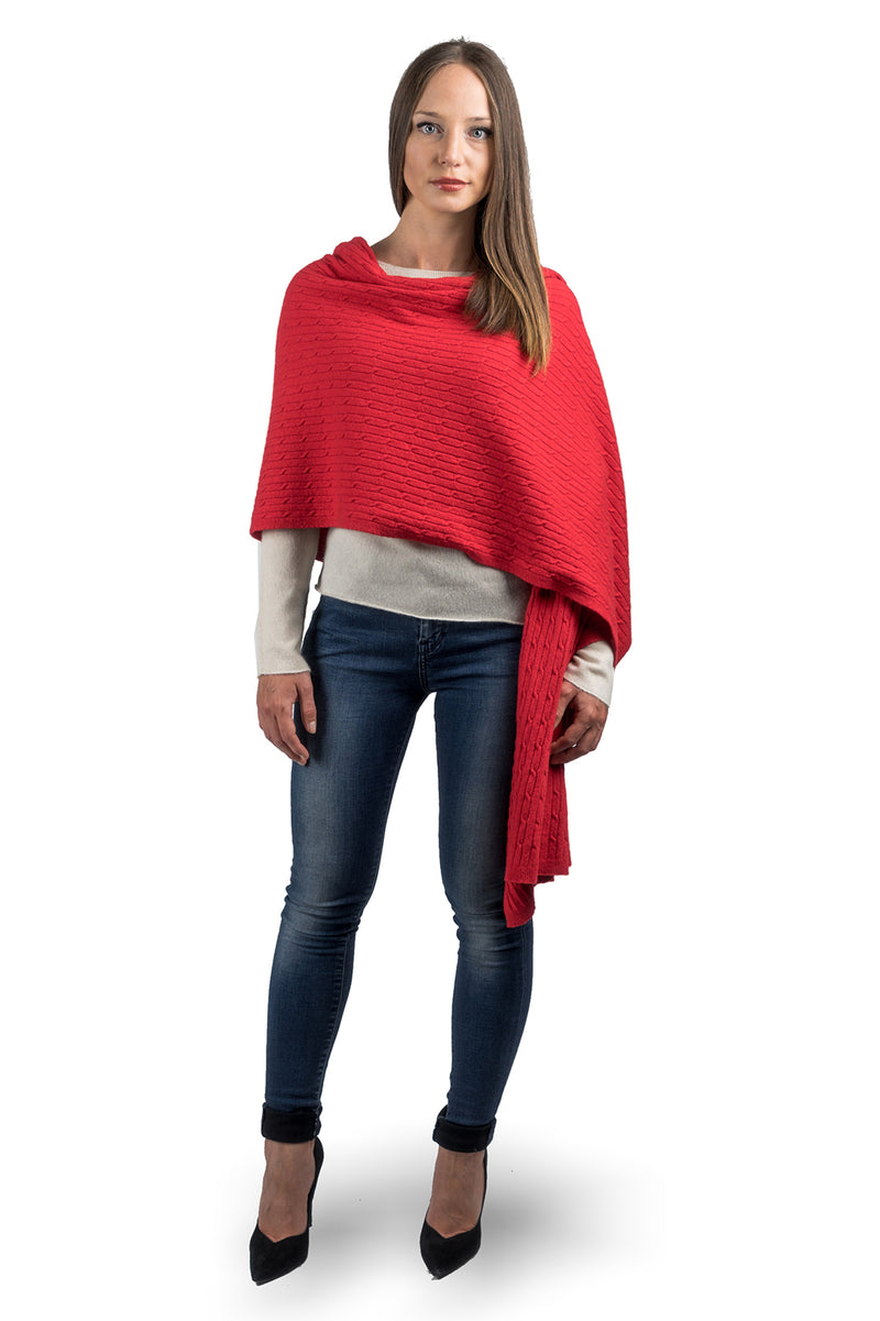 Cashmere blend braided stole | Dalle Piane Cashmere
