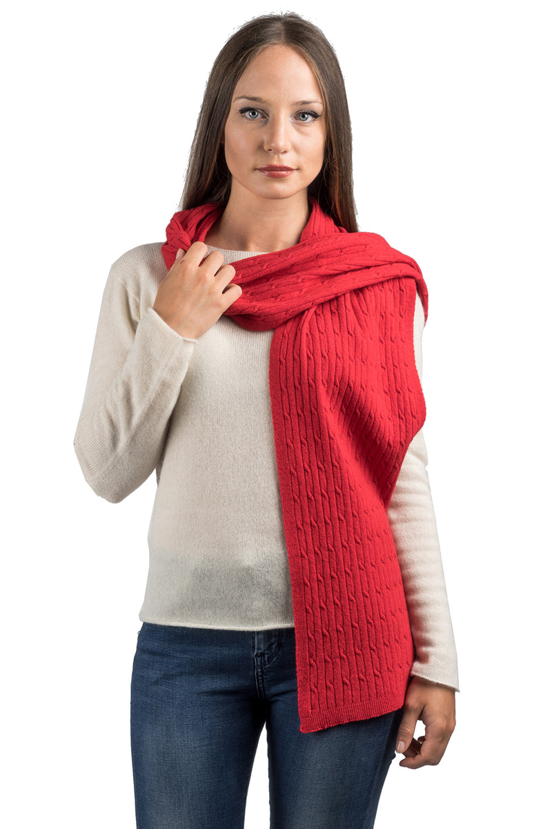 Cashmere Blend Braided Scarf | Dalle Piane Cashmere