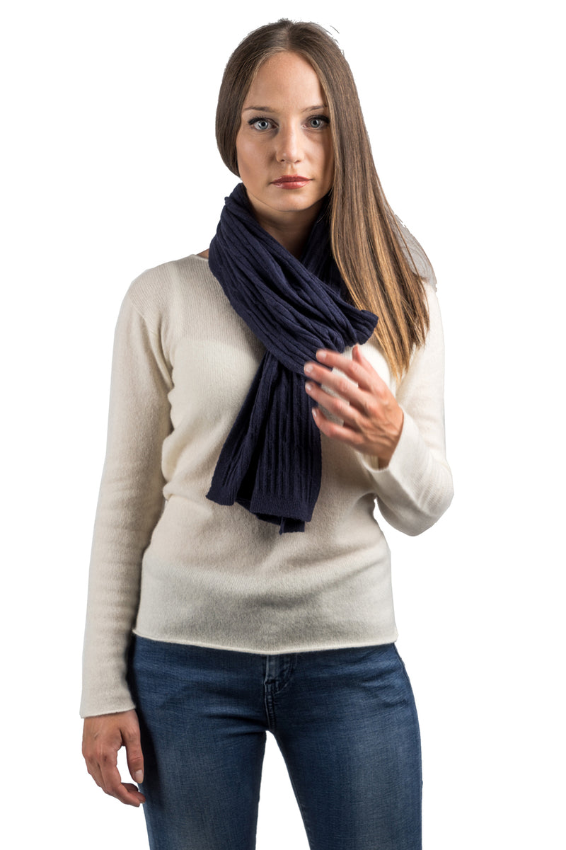Cashmere Blend Braided Scarf | Dalle Piane Cashmere