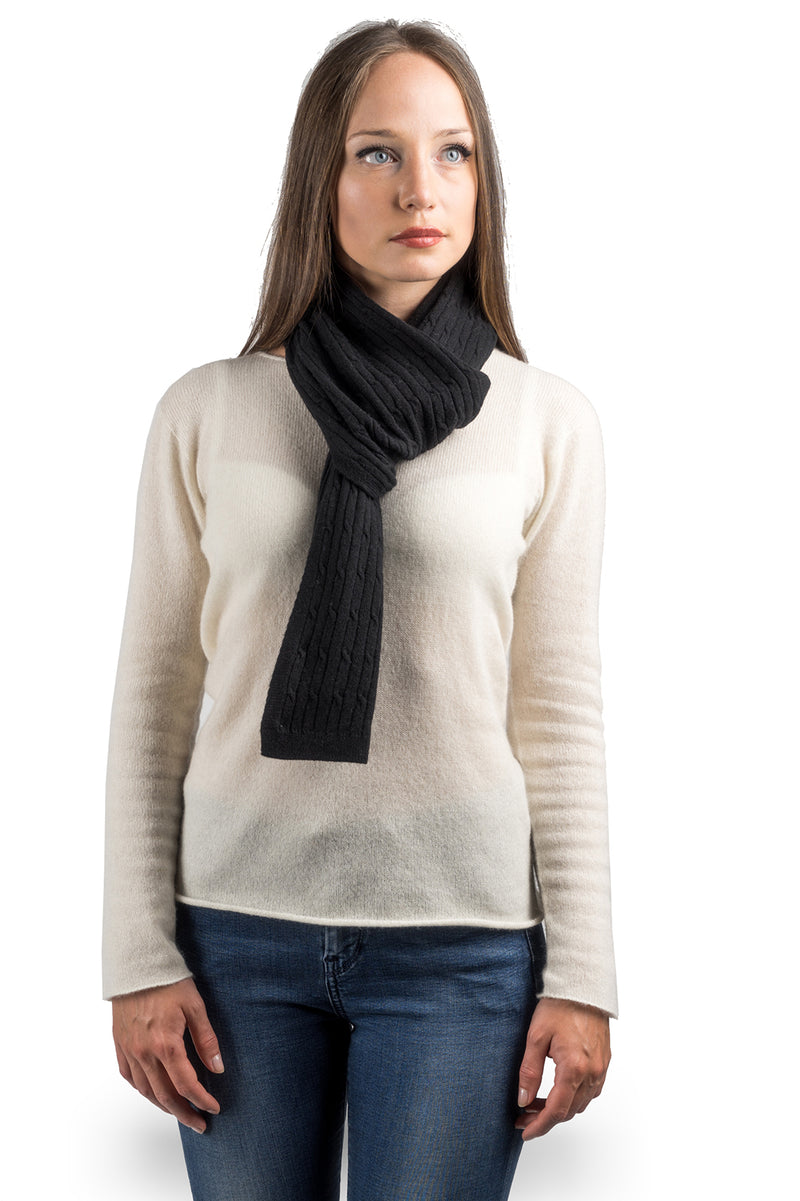 Cashmere Blend Braided Scarf | Dalle Piane Cashmere