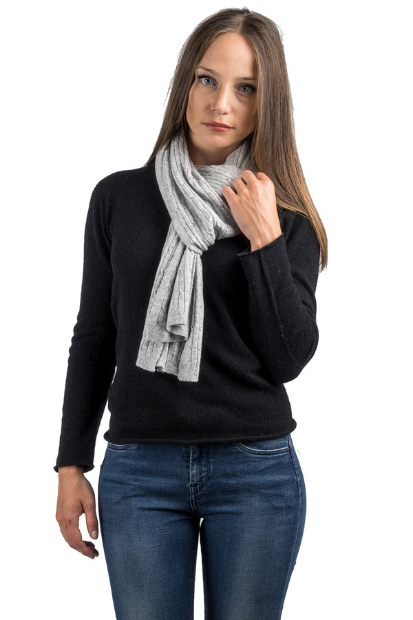 Cashmere Blend Braided Scarf | Dalle Piane Cashmere