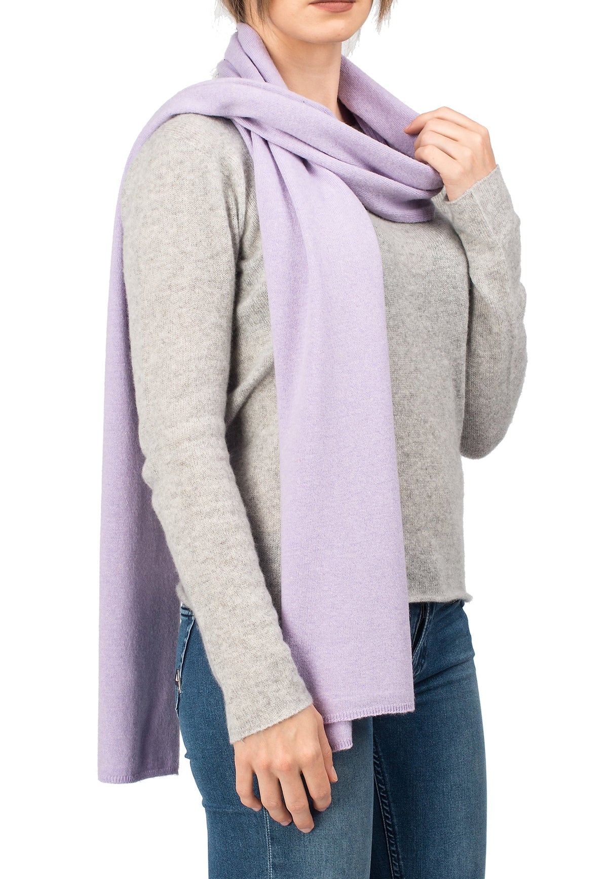 Lilac Unisex Cashmere Blend Scarf