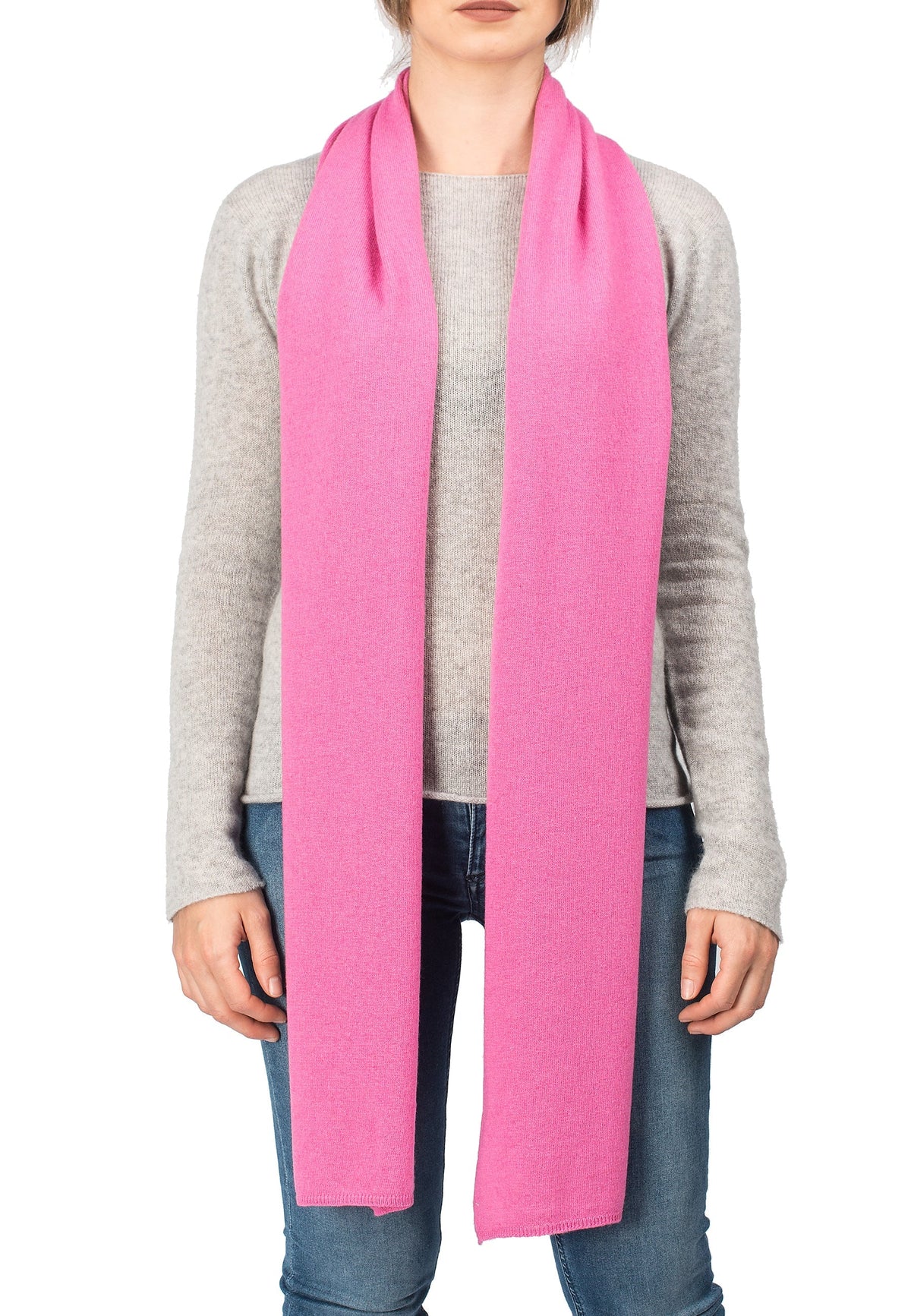 Fuchsia Unisex Cashmere Blend Scarf, view 2