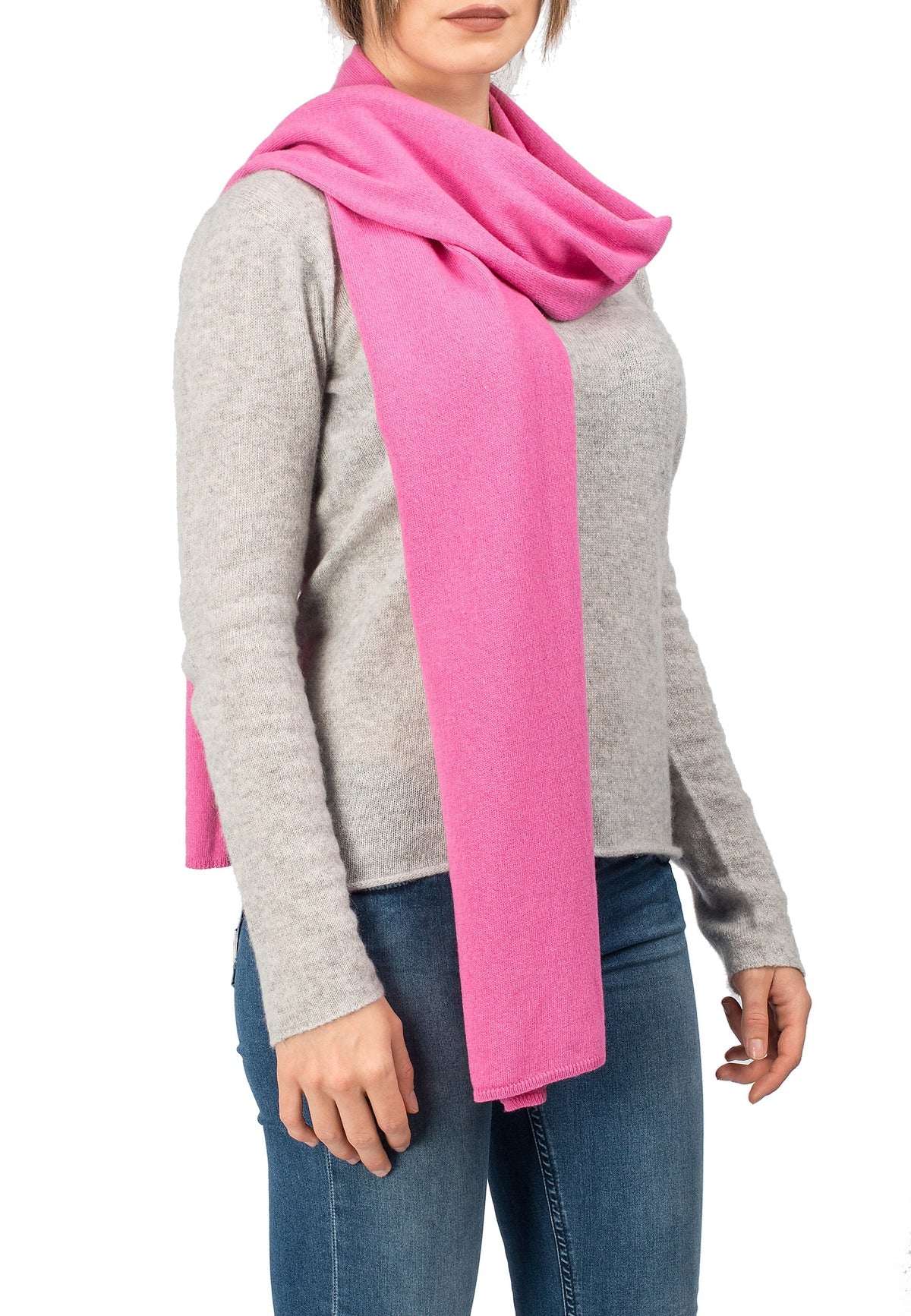 Fuchsia Unisex Cashmere Blend Scarf