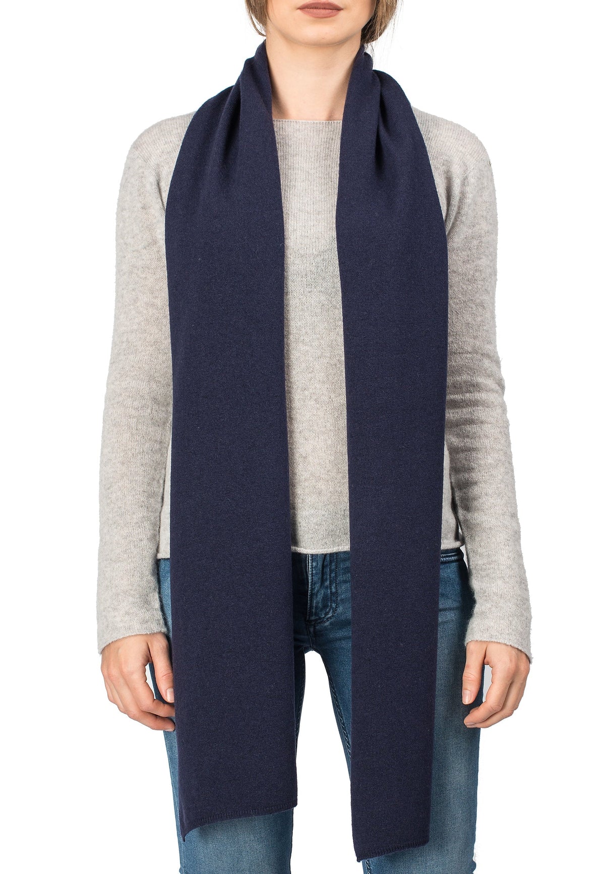 Blue Unisex Cashmere Blend Scarf, view 2