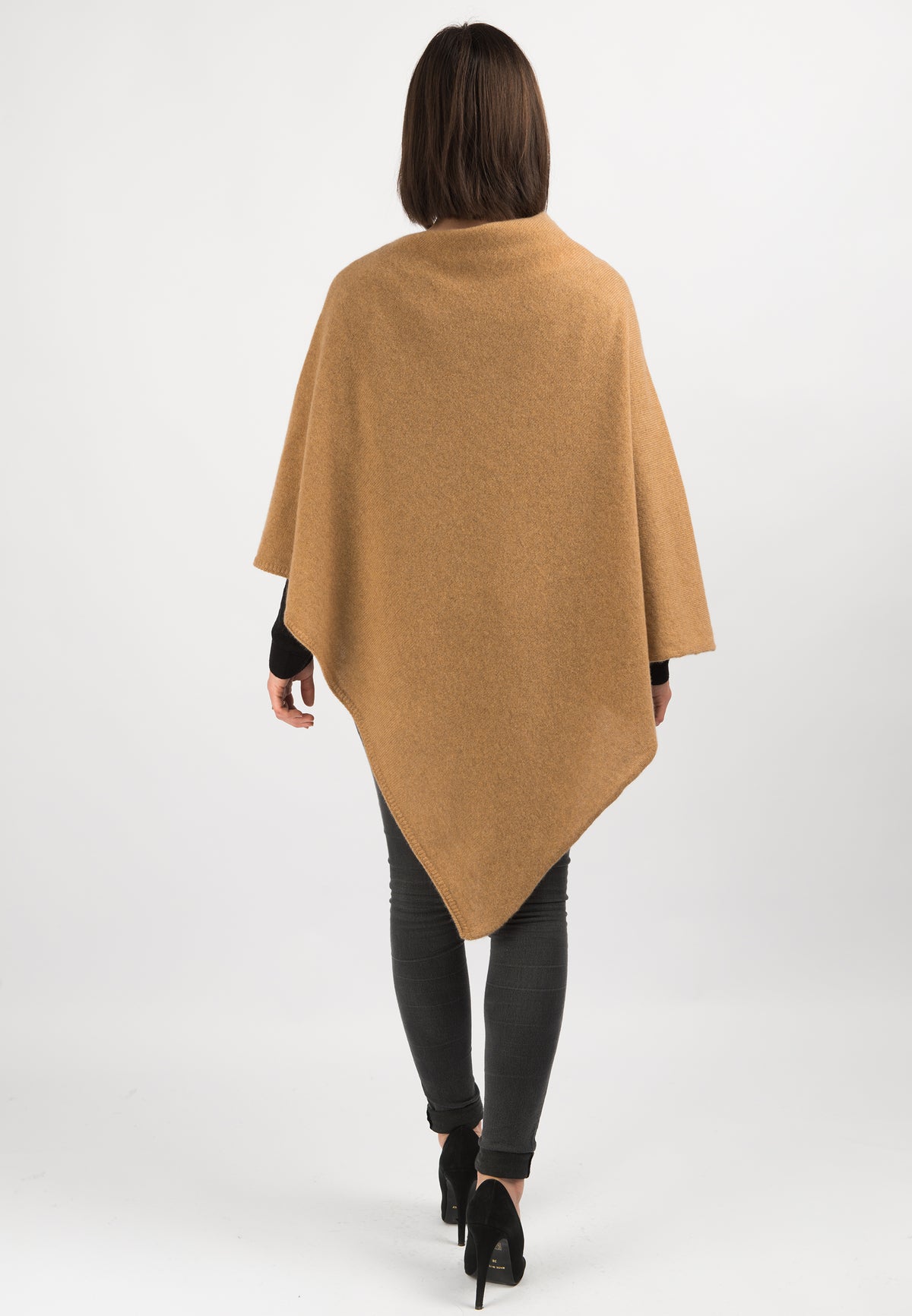 Camel 100% Cashmere Poncho, view 3