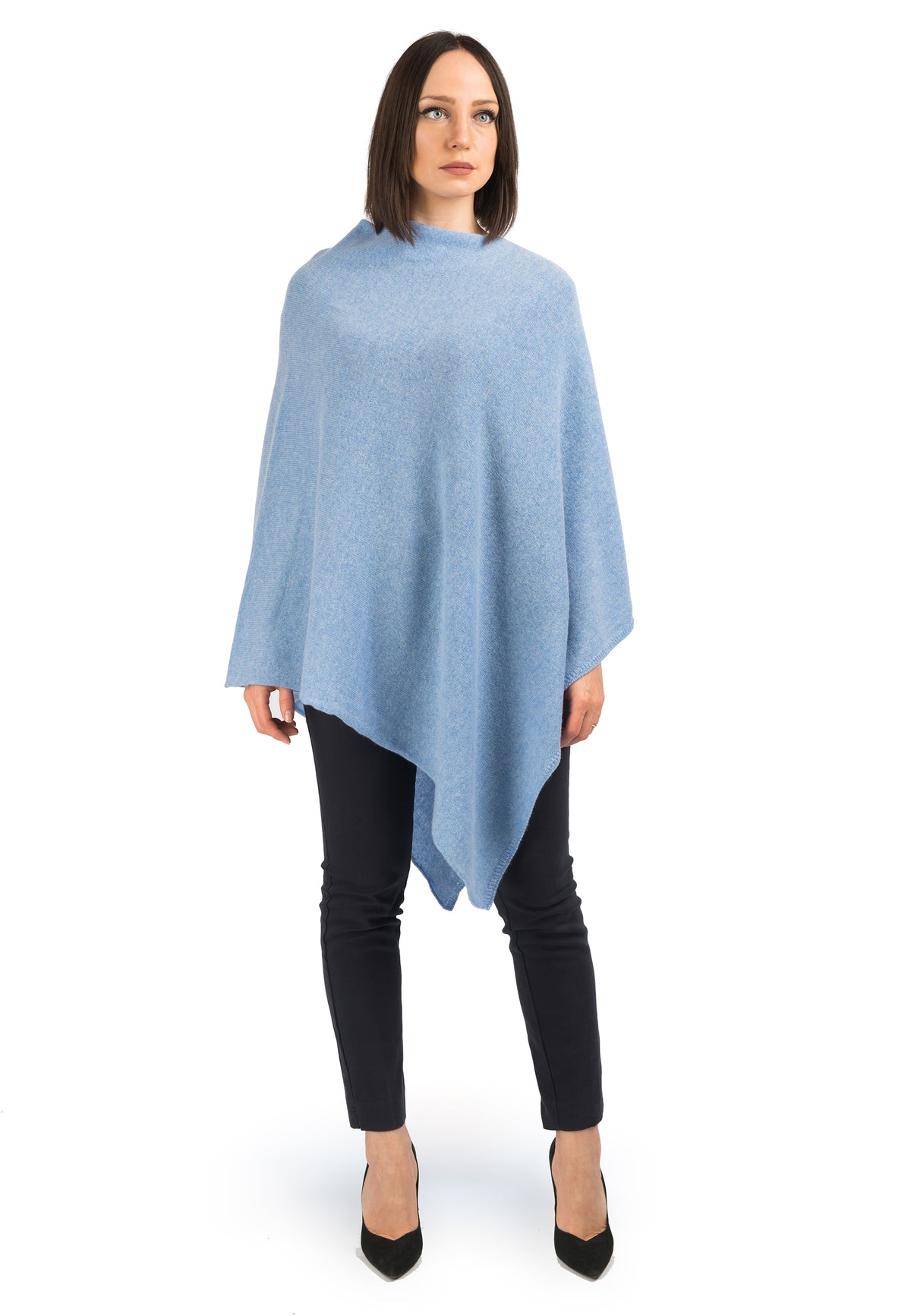 Sky 100% Cashmere Poncho