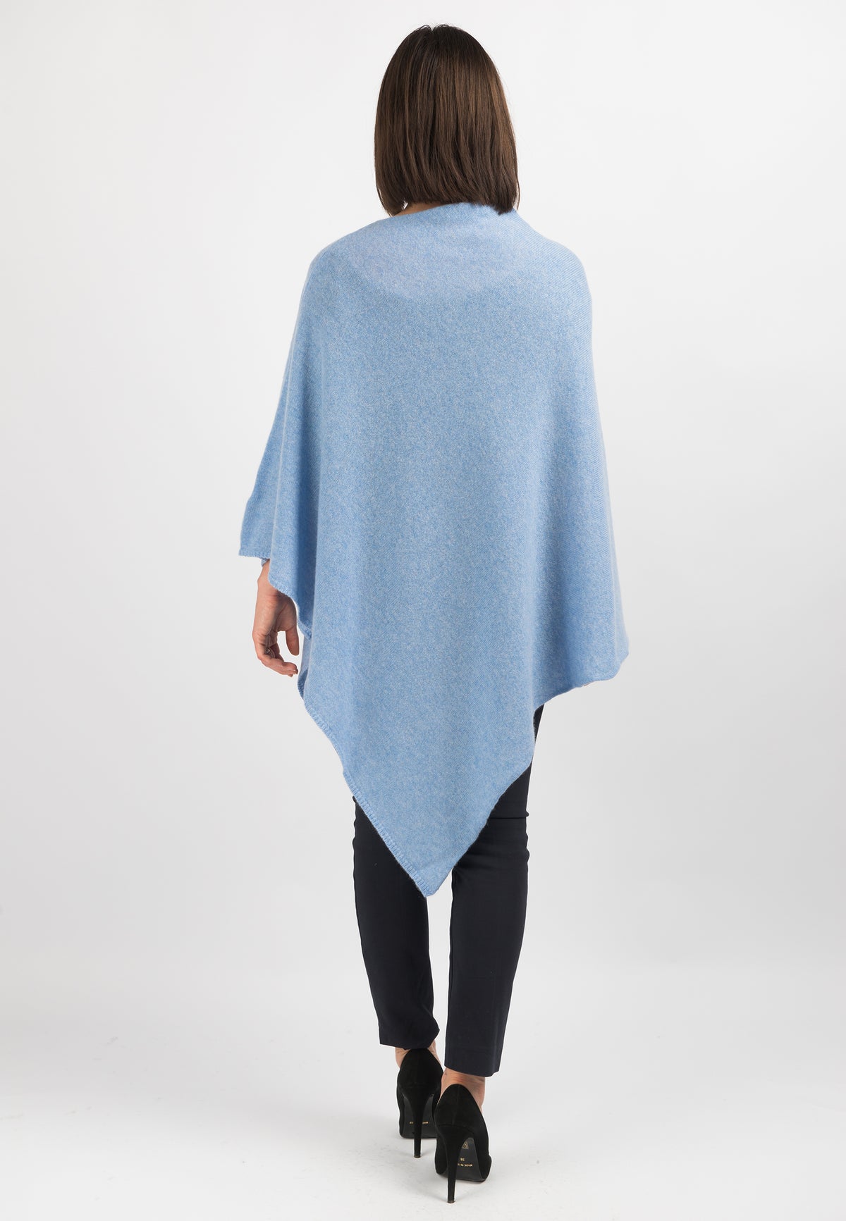 Sky 100% Cashmere Poncho, view 3