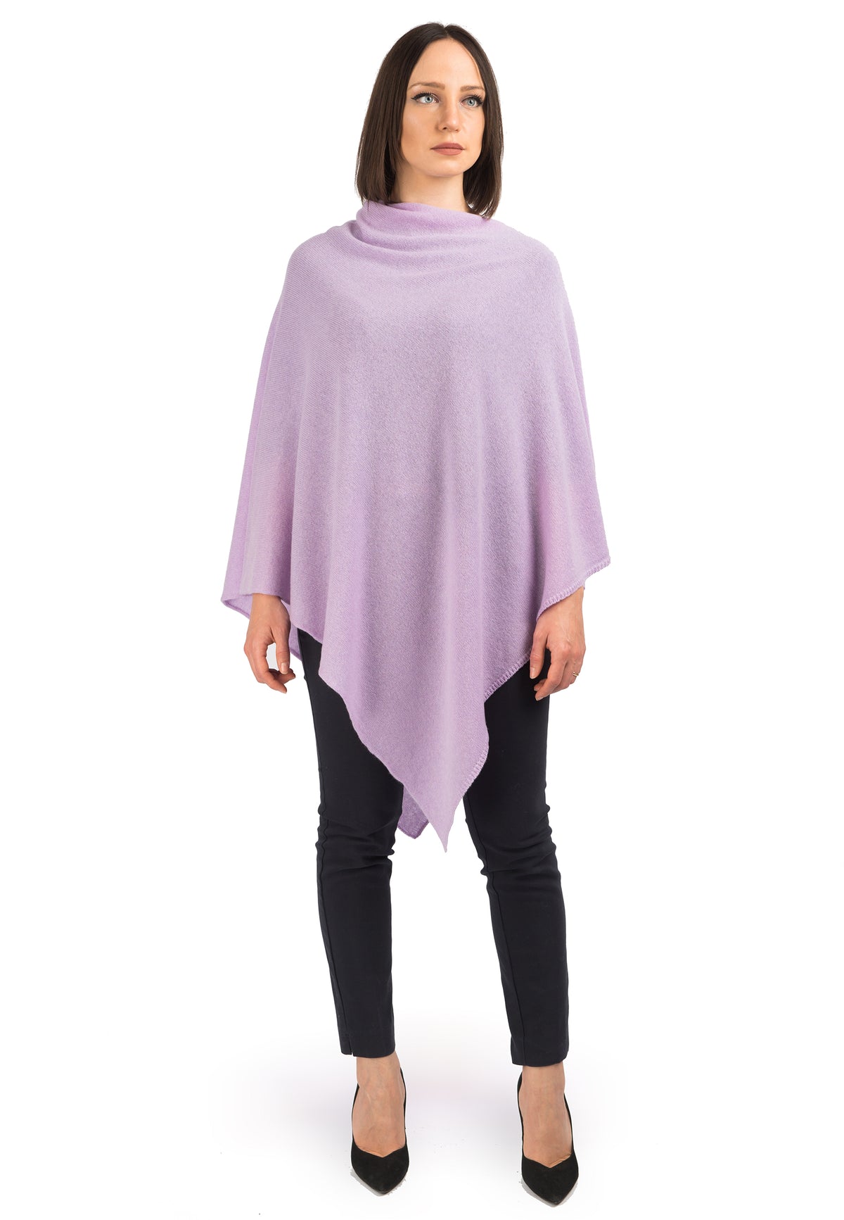 Lilac 100% Cashmere Poncho
