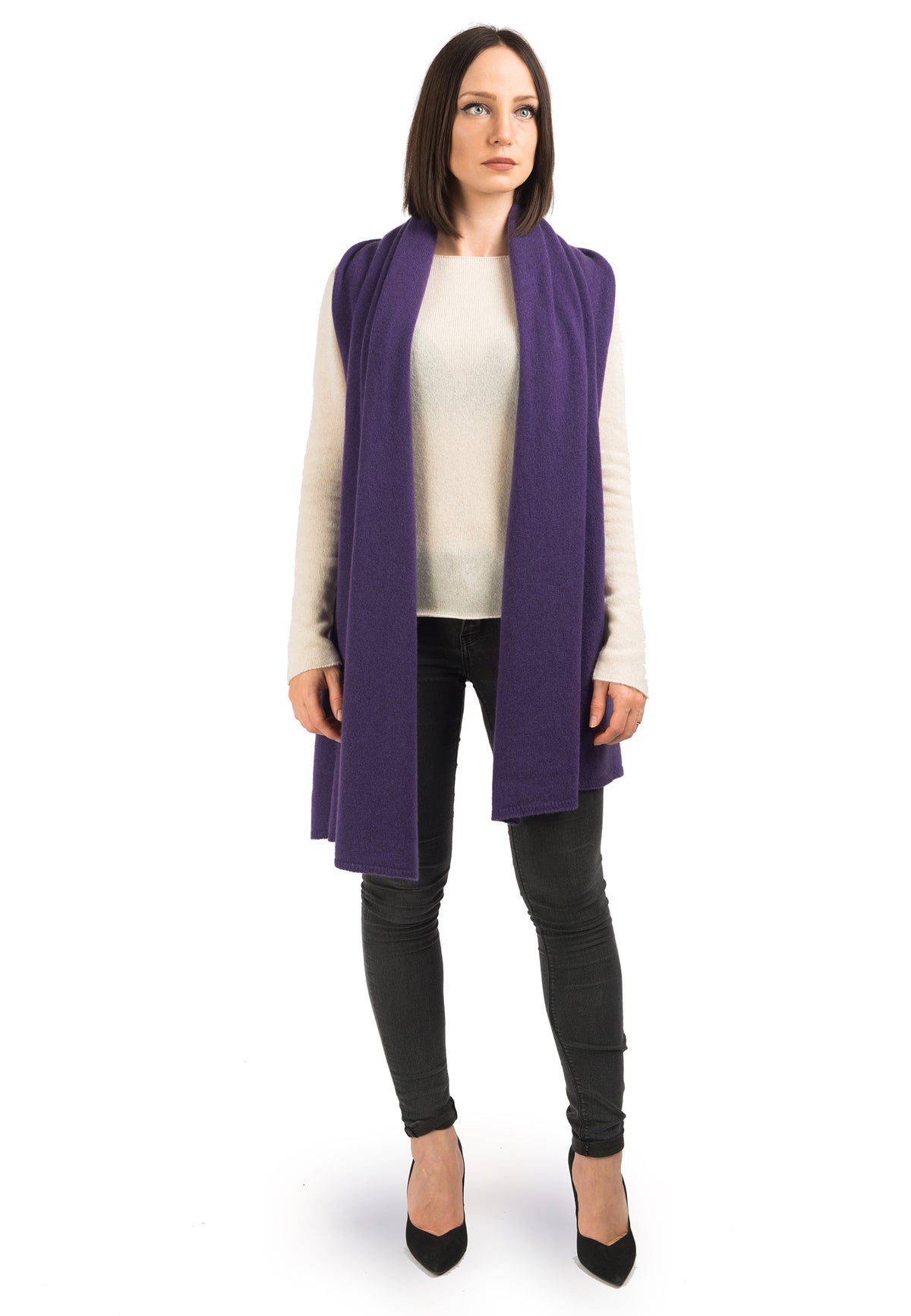 Purple Women's 100% Cashmere Wrap