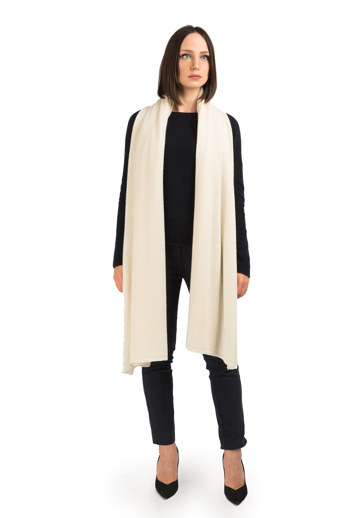 Cream Women's 100% Cashmere Wrap