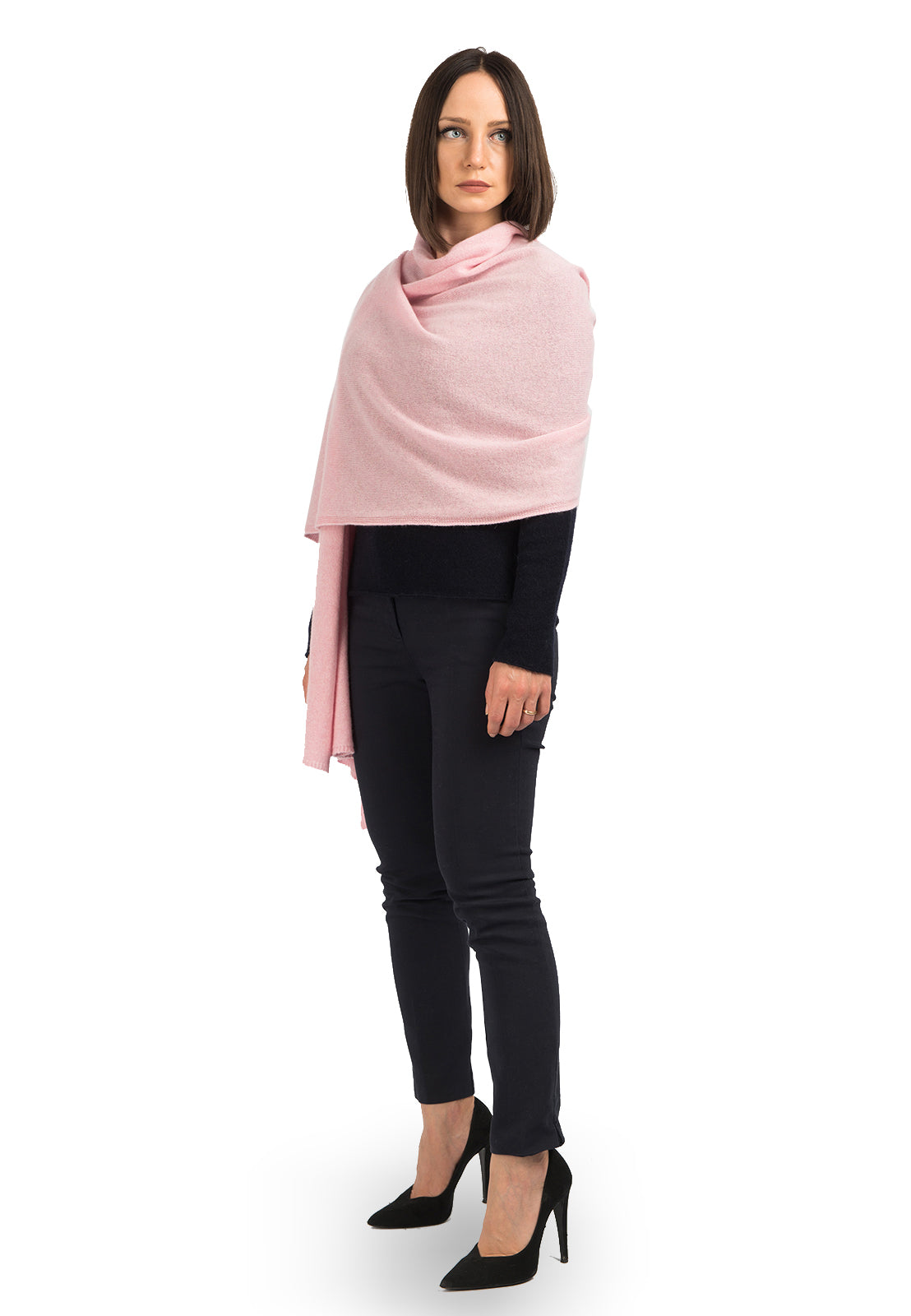 Pink Women's 100% Cashmere Wrap, view 2