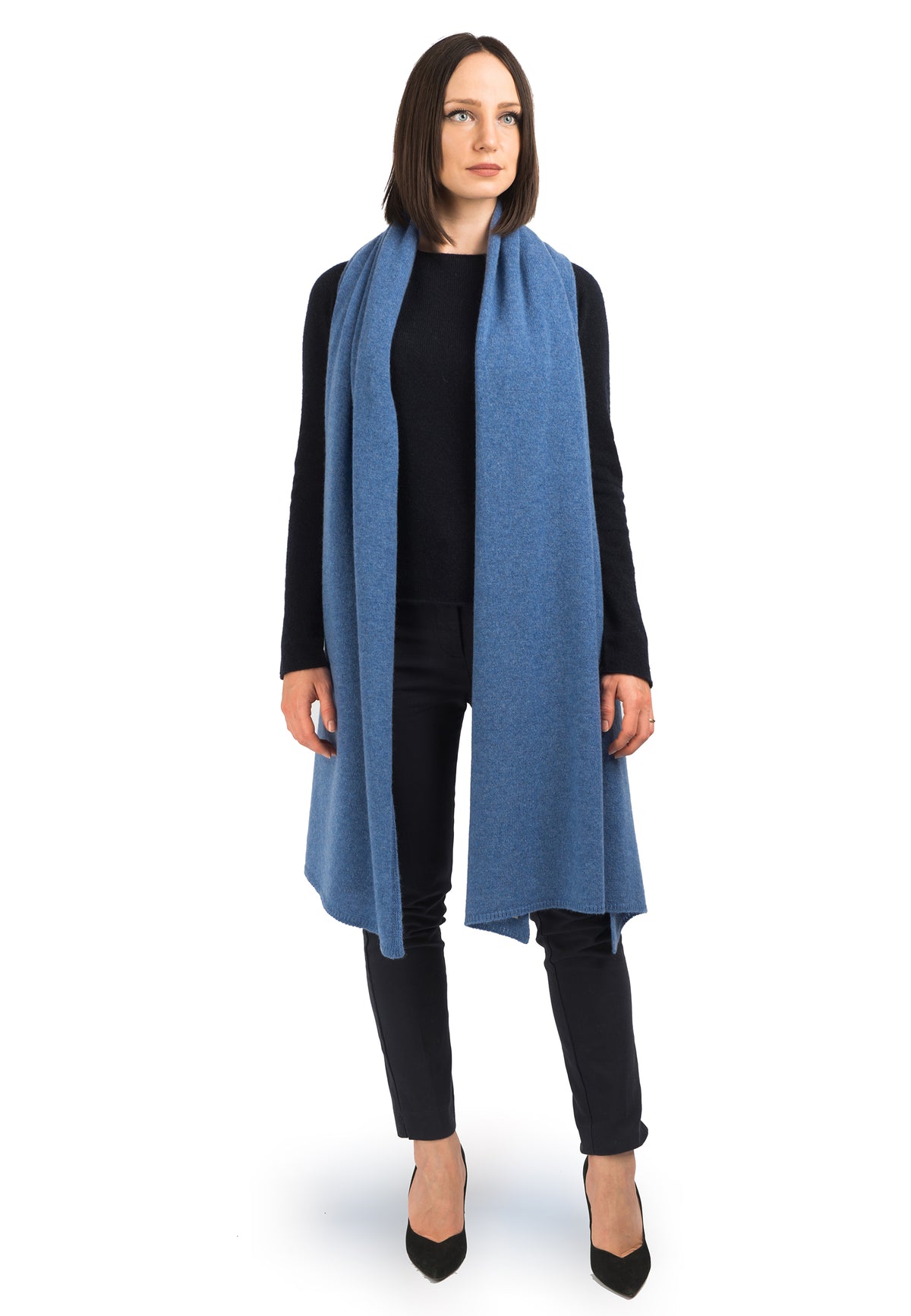 Light Blue Women's 100% Cashmere Wrap