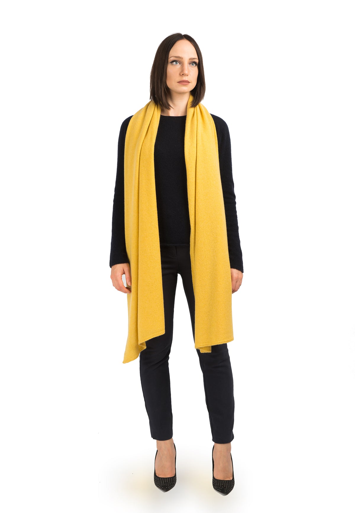 Yellow Women's 100% Cashmere Wrap