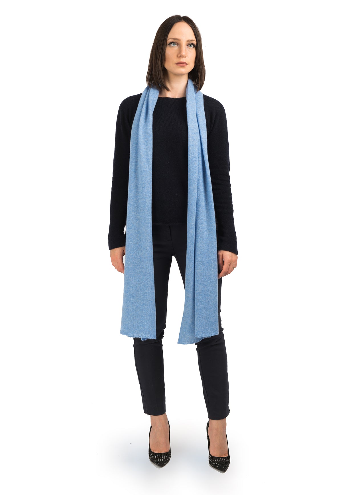 Sky Women's Wide 100% Cashmere Scarf