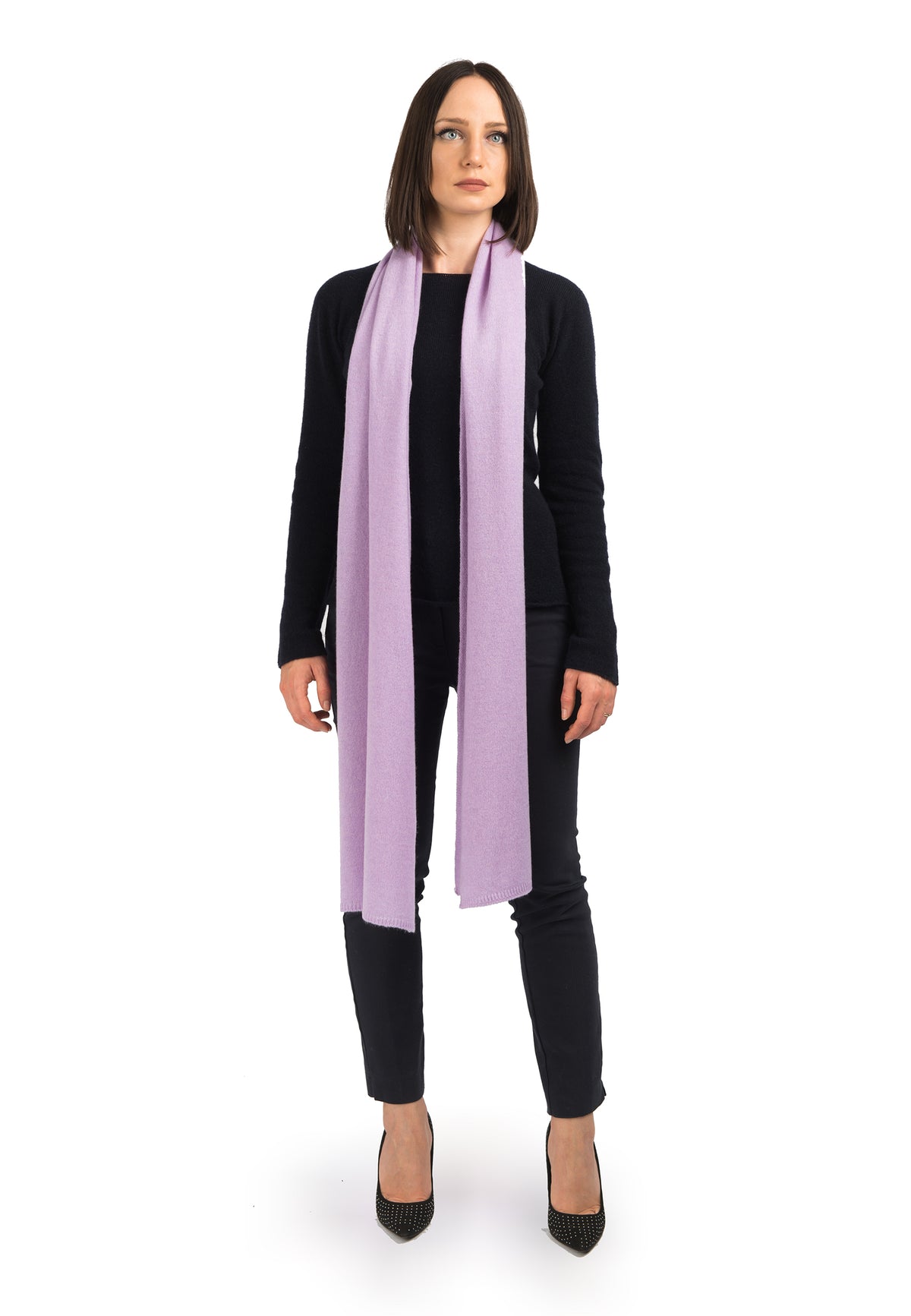 Lilac Women's Wide 100% Cashmere Scarf