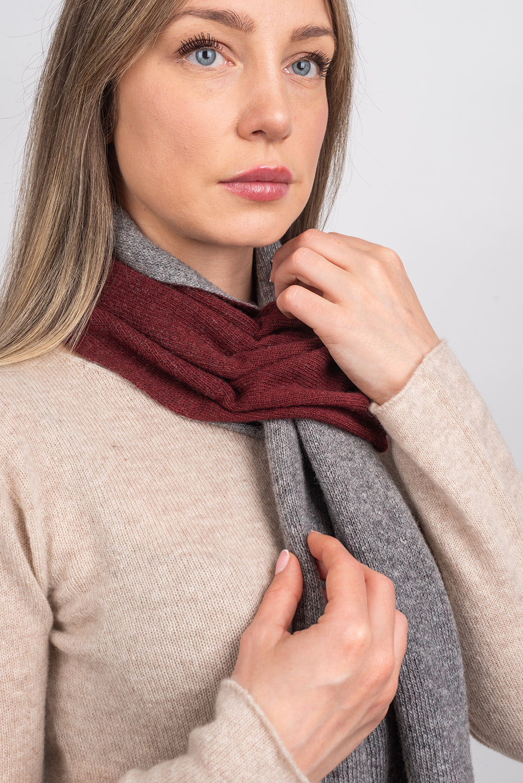 Women's Reversible Cashmere Blend Neck Warmer, view 12