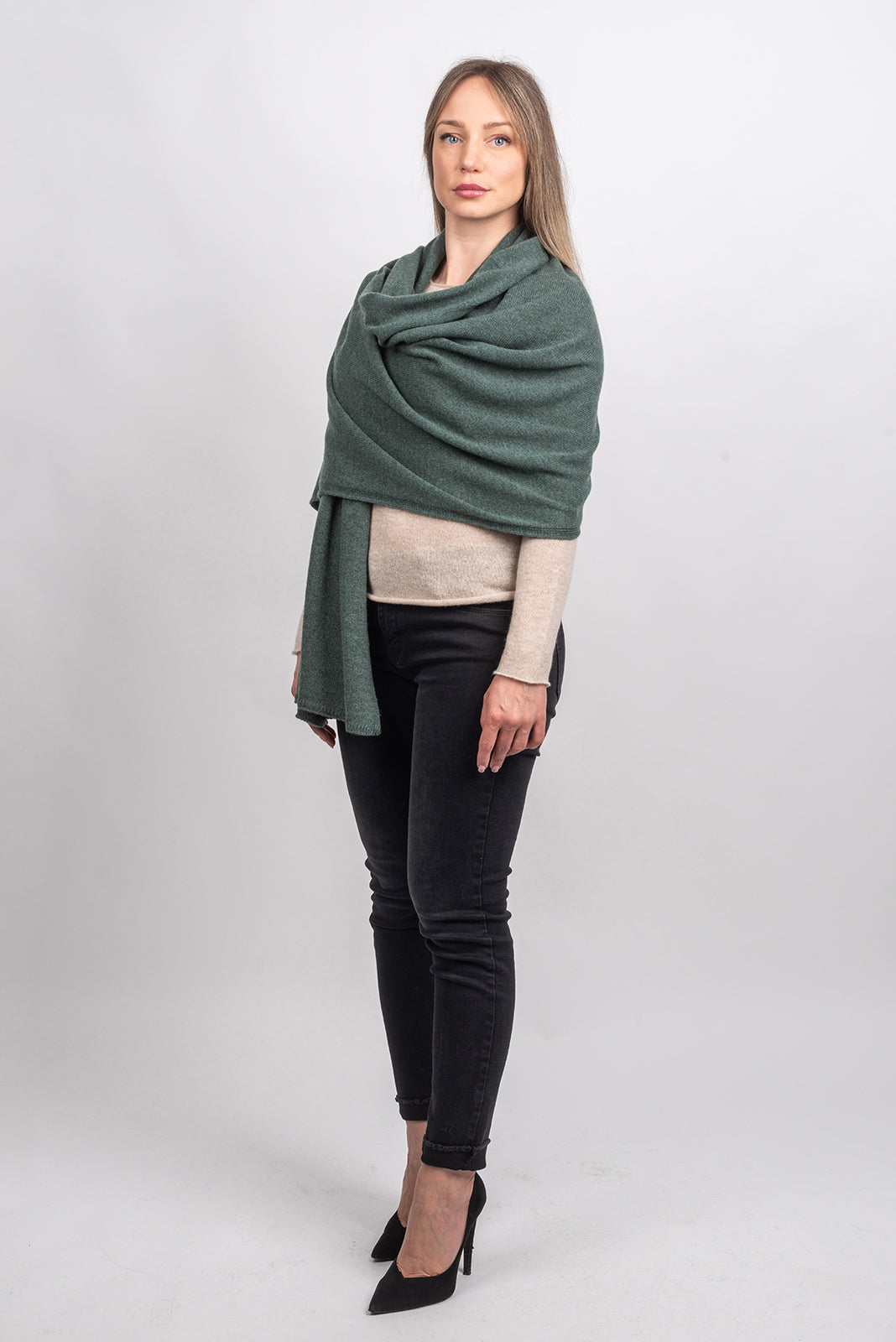 Sage Women's 100% Cashmere Wrap, view 2