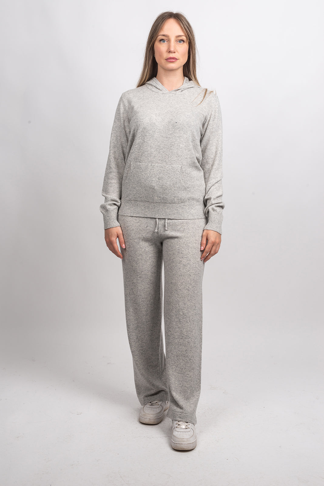 Gray Women's Cashmere Blend Pants, view 3
