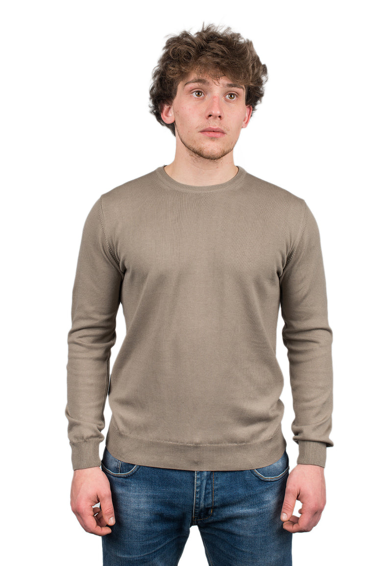 100% cotton crew neck | Dalle Piane Cashmere