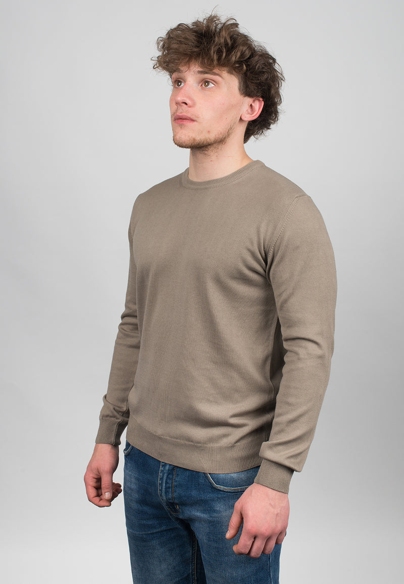 100% cotton crew neck | Dalle Piane Cashmere