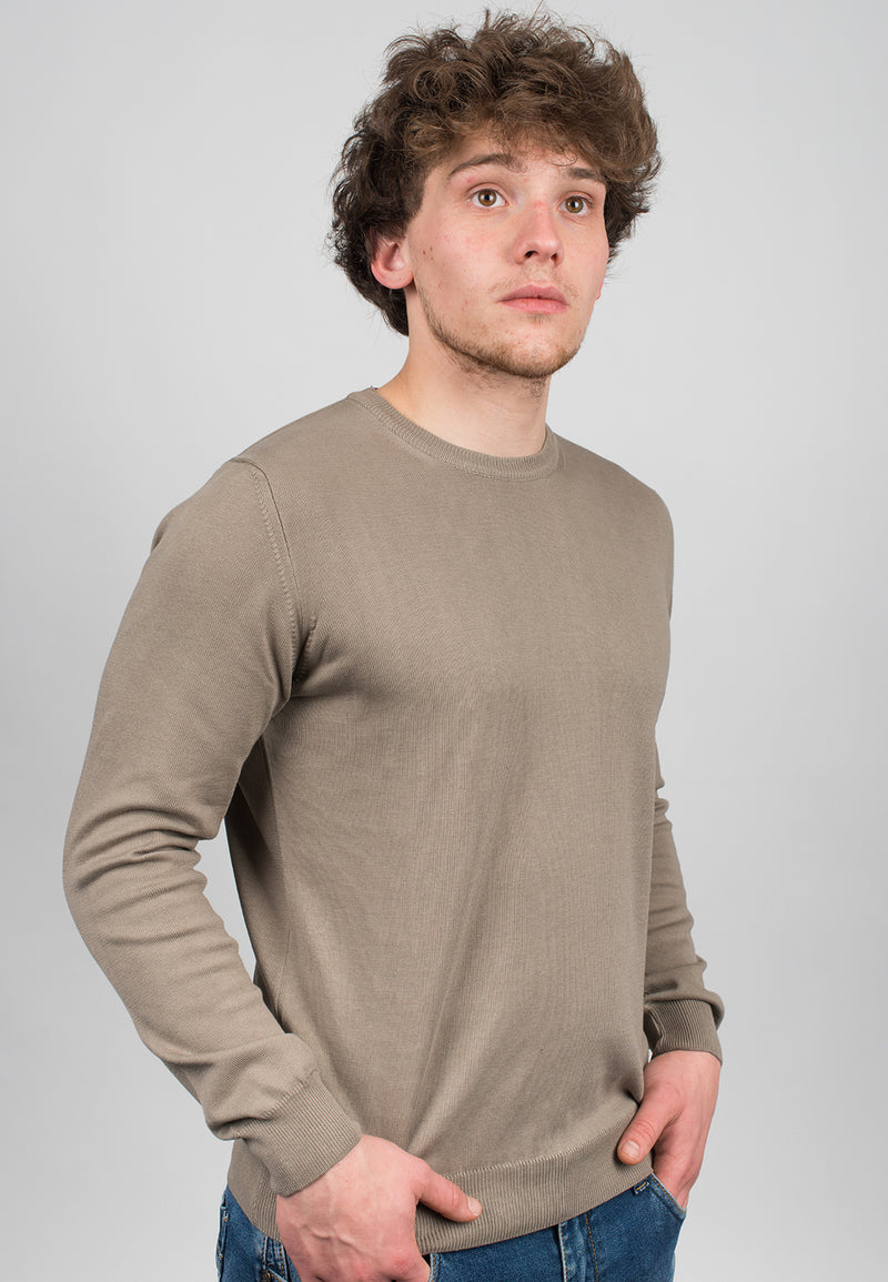 100% cotton crew neck | Dalle Piane Cashmere