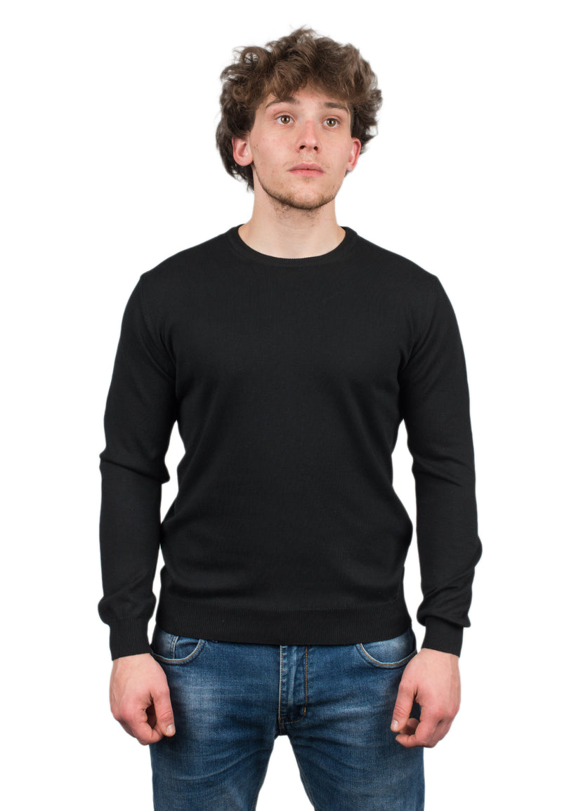 100% cotton crew neck | Dalle Piane Cashmere