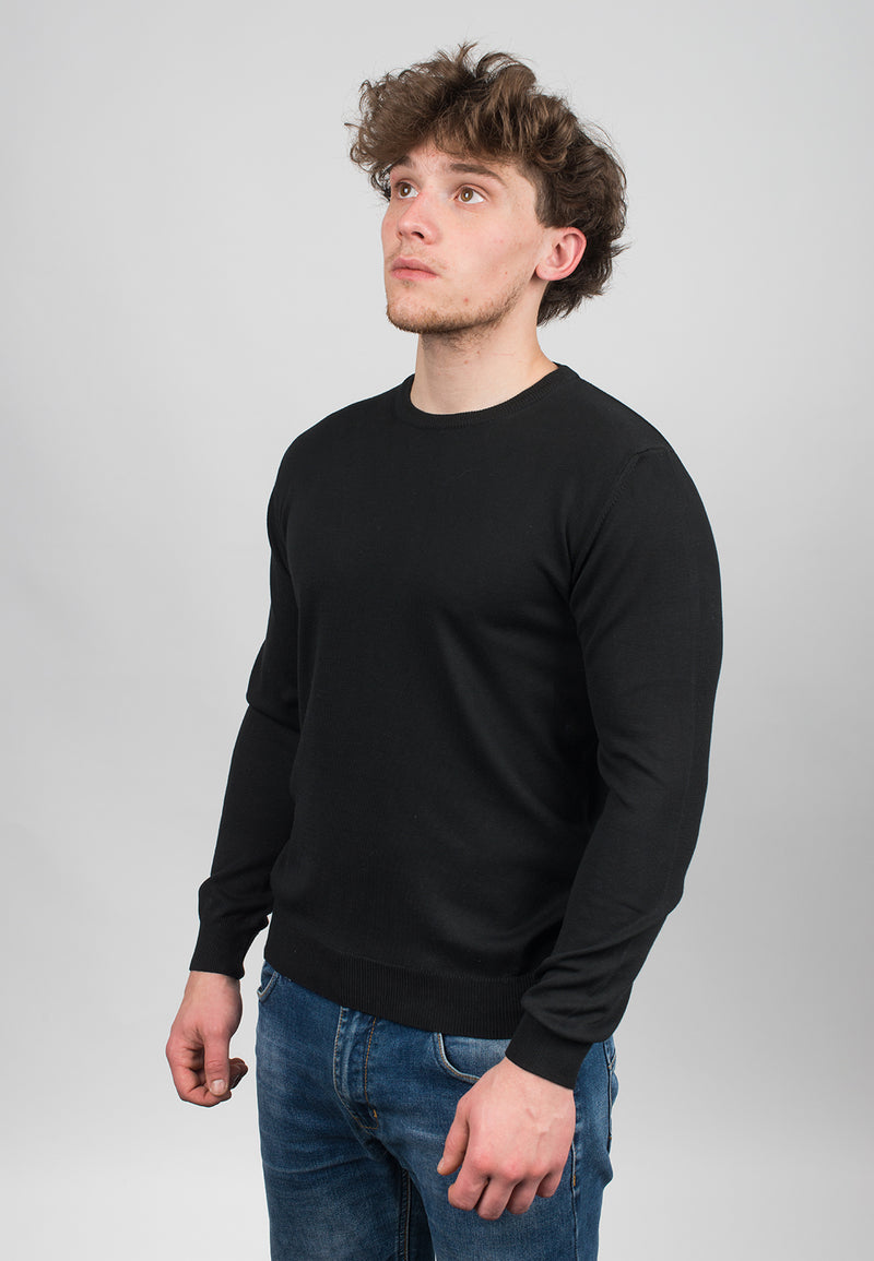 100% cotton crew neck | Dalle Piane Cashmere