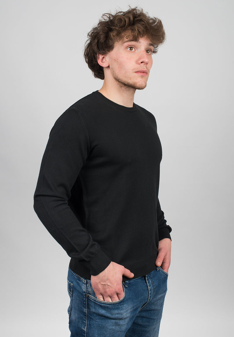 100% cotton crew neck | Dalle Piane Cashmere