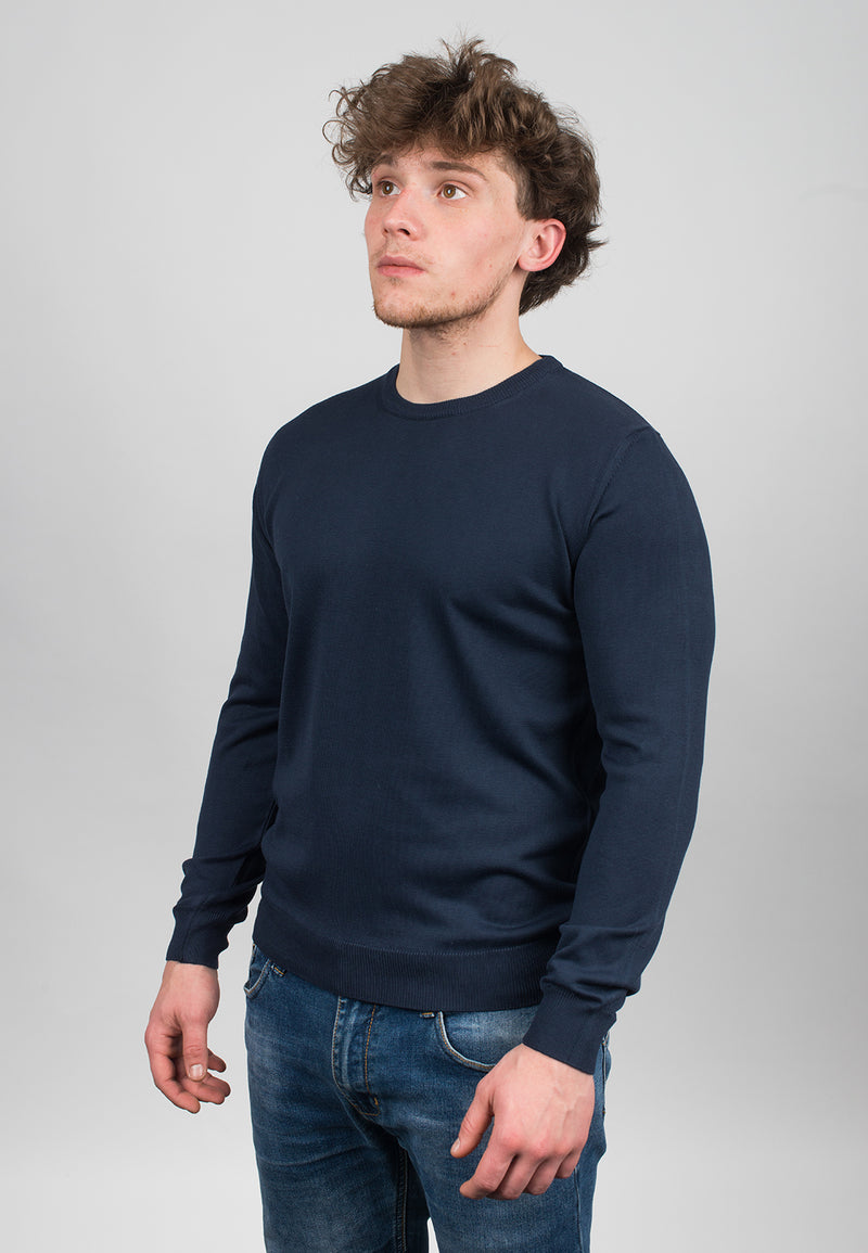 100% cotton crew neck | Dalle Piane Cashmere