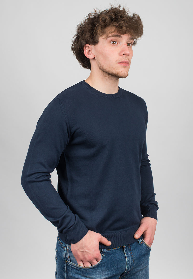 100% cotton crew neck | Dalle Piane Cashmere