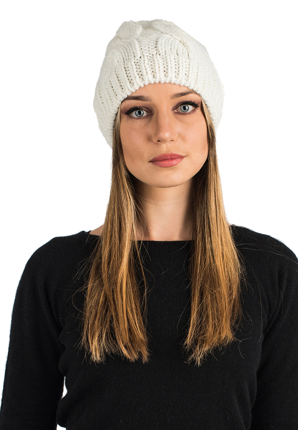 Hat with braids– Dalle Piane Cashmere UK