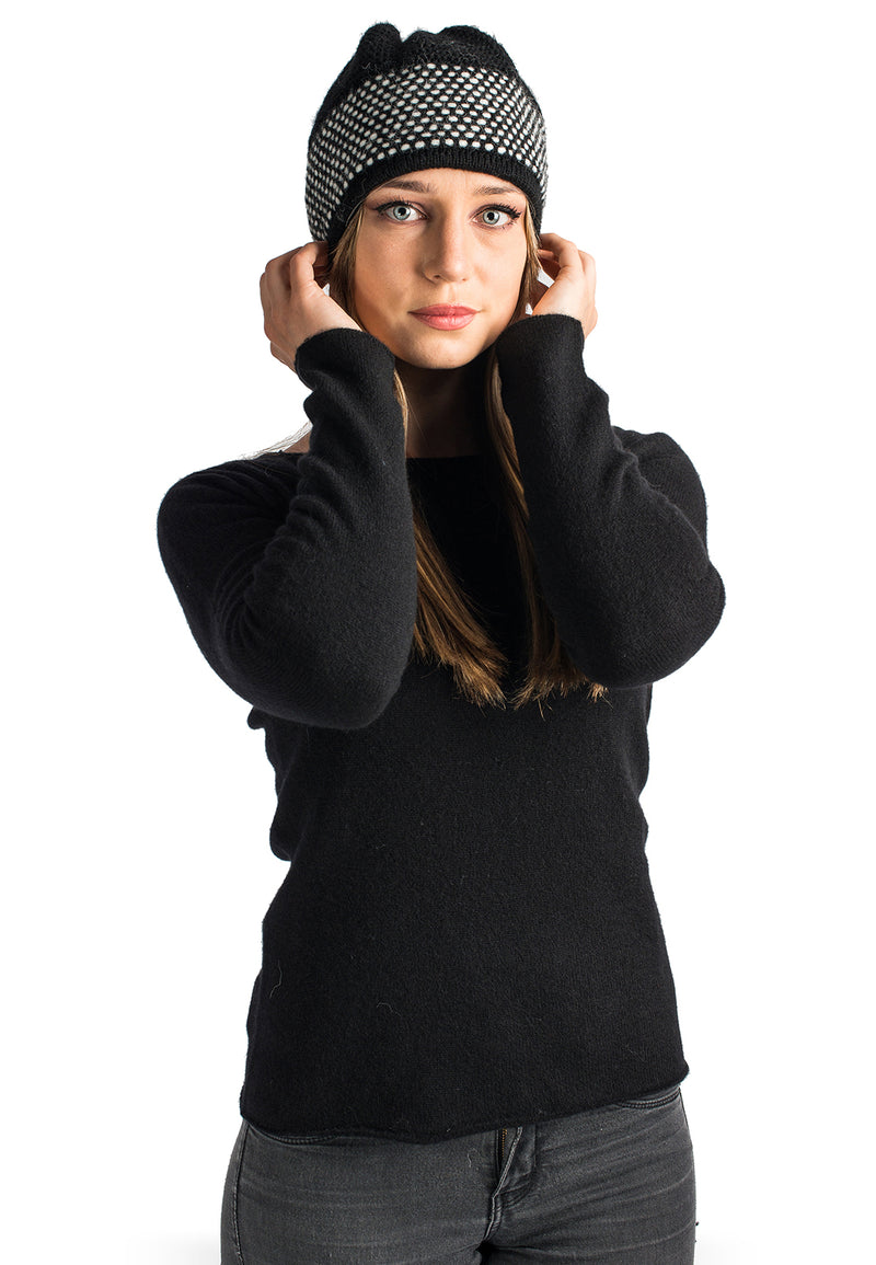 Salt and Pepper Hat | Dalle Piane Cashmere