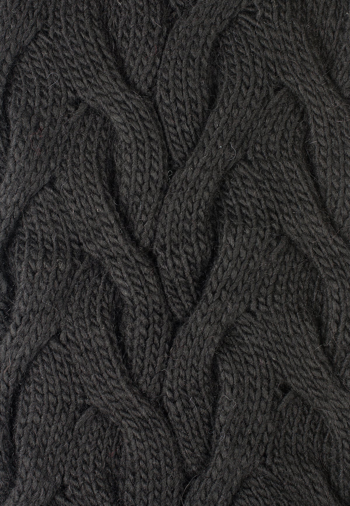 Black Cable-Knit Scarf, view 5