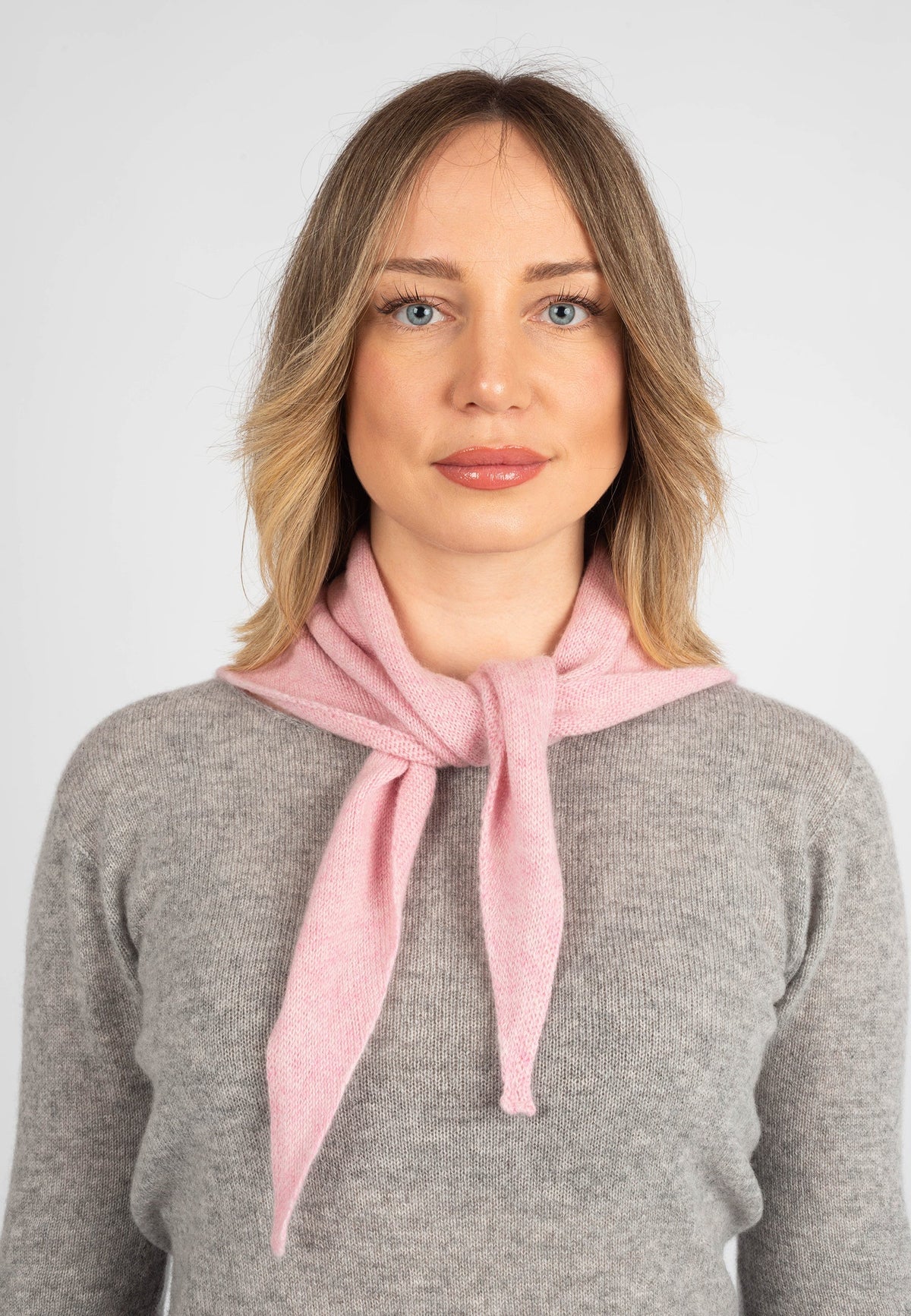Women's 100% Cashmere Triangle Scarf, pink | Dalle Piane Cashmere