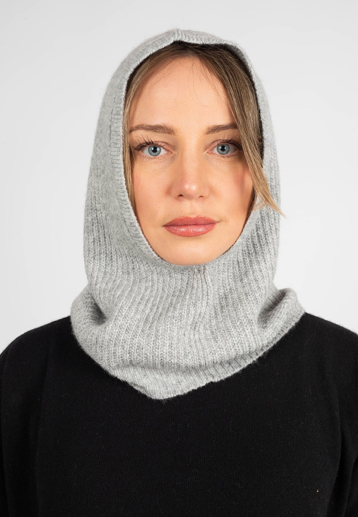 Cashmere Blend Balaclava, gray | Dalle Piane Cashmere