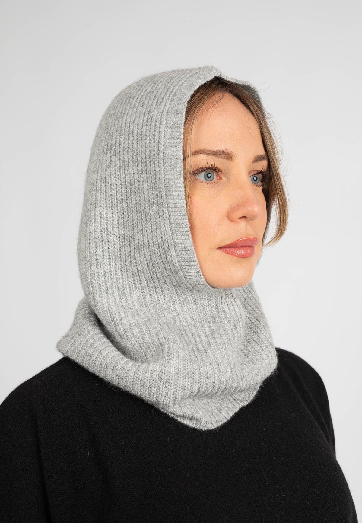Cashmere Blend Balaclava, gray | Dalle Piane Cashmere