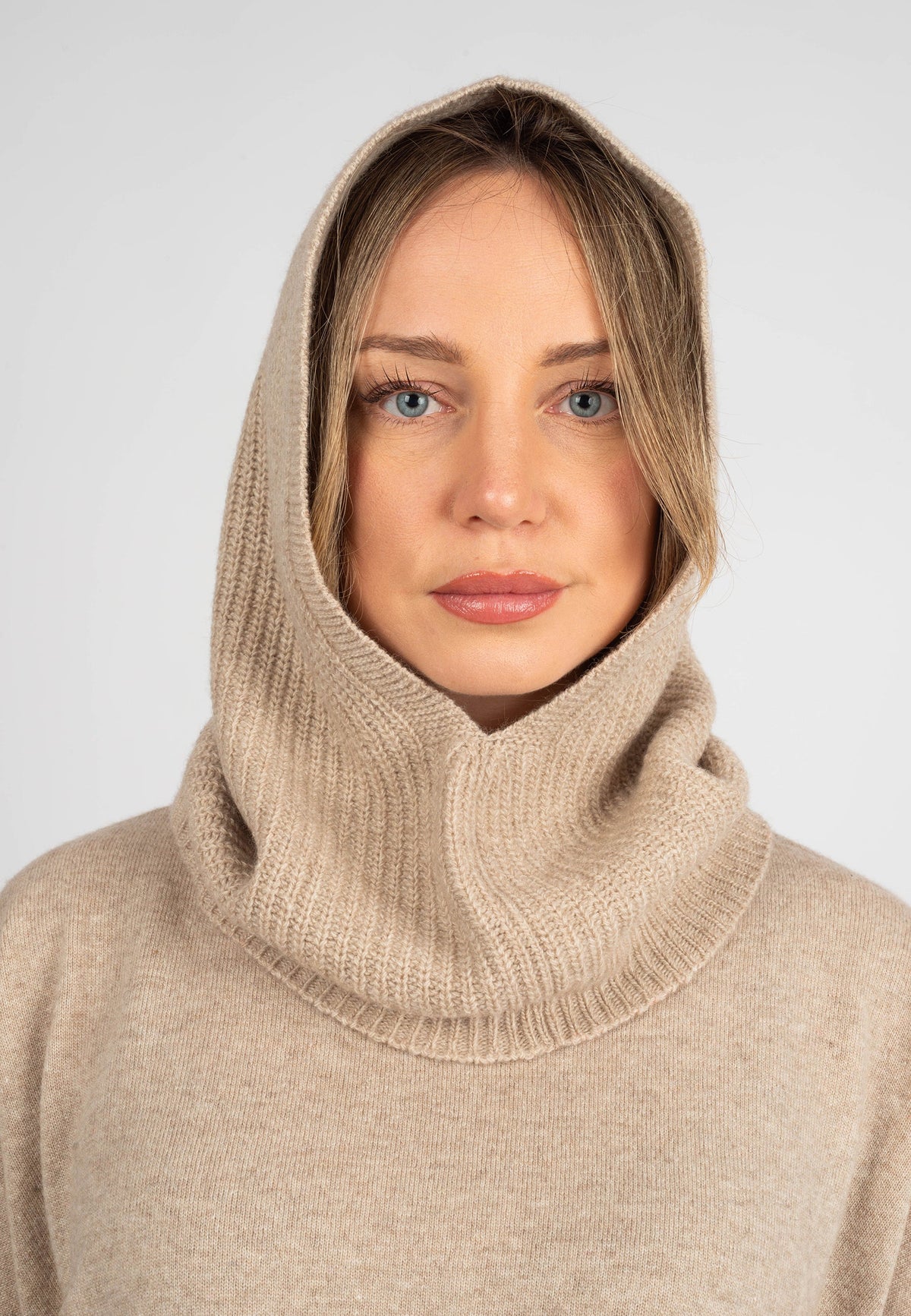 Cashmere Blend Balaclava, beige | Dalle Piane Cashmere