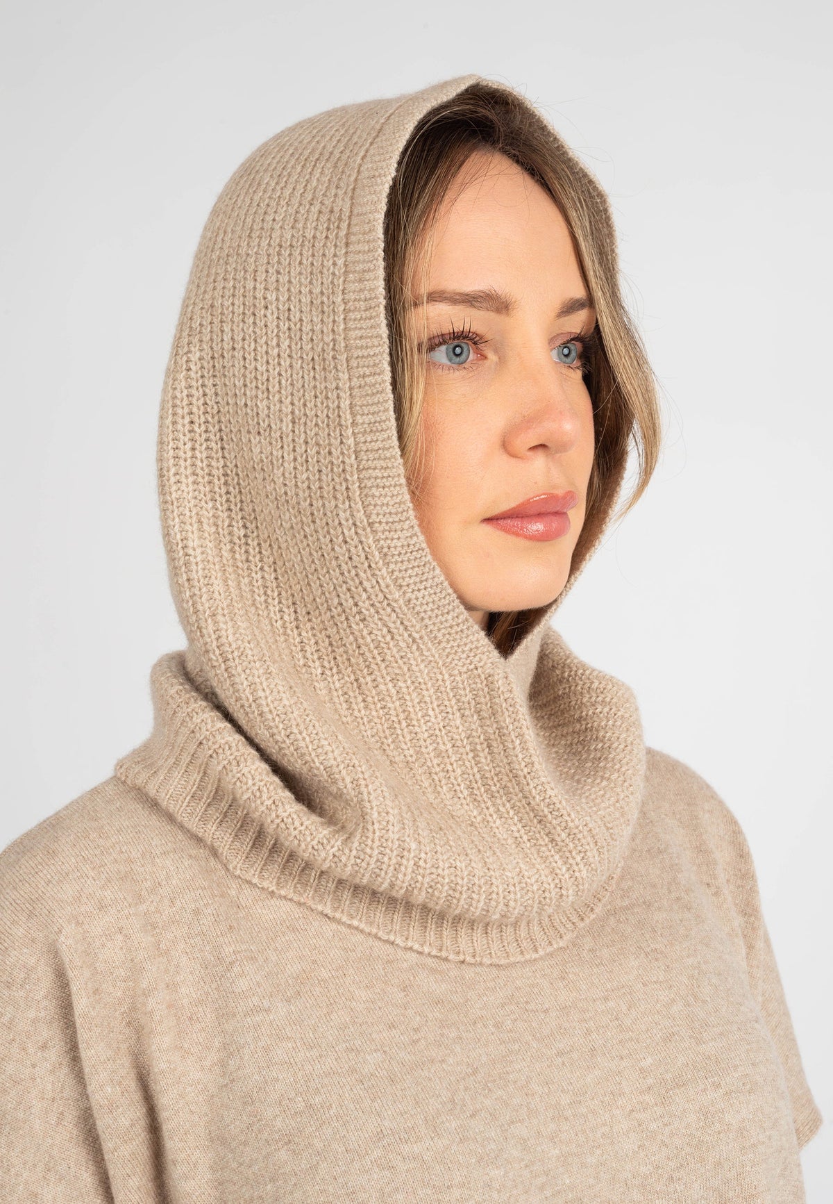 Cashmere Blend Balaclava, beige | Dalle Piane Cashmere